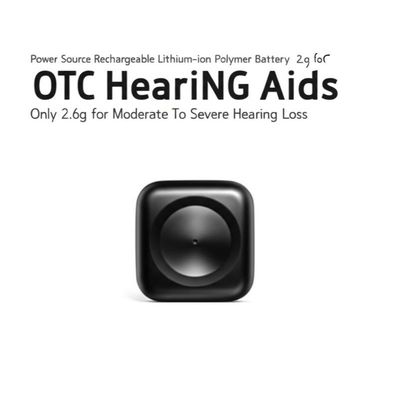 منبع تغذیه: باتری لیتیوم یونی پلیمری قابل شارژ، فقط برای سمعک‌های بدون نسخه، 2.6 گرم، برای کم شنوایی متوسط تا شدید