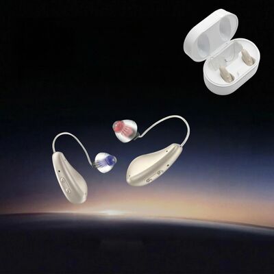 Touch Induction Type OTC Hearing Aids BTE Model Featuring 14 Hours Battery Life Ideal for Hearing Support and Easy Operation